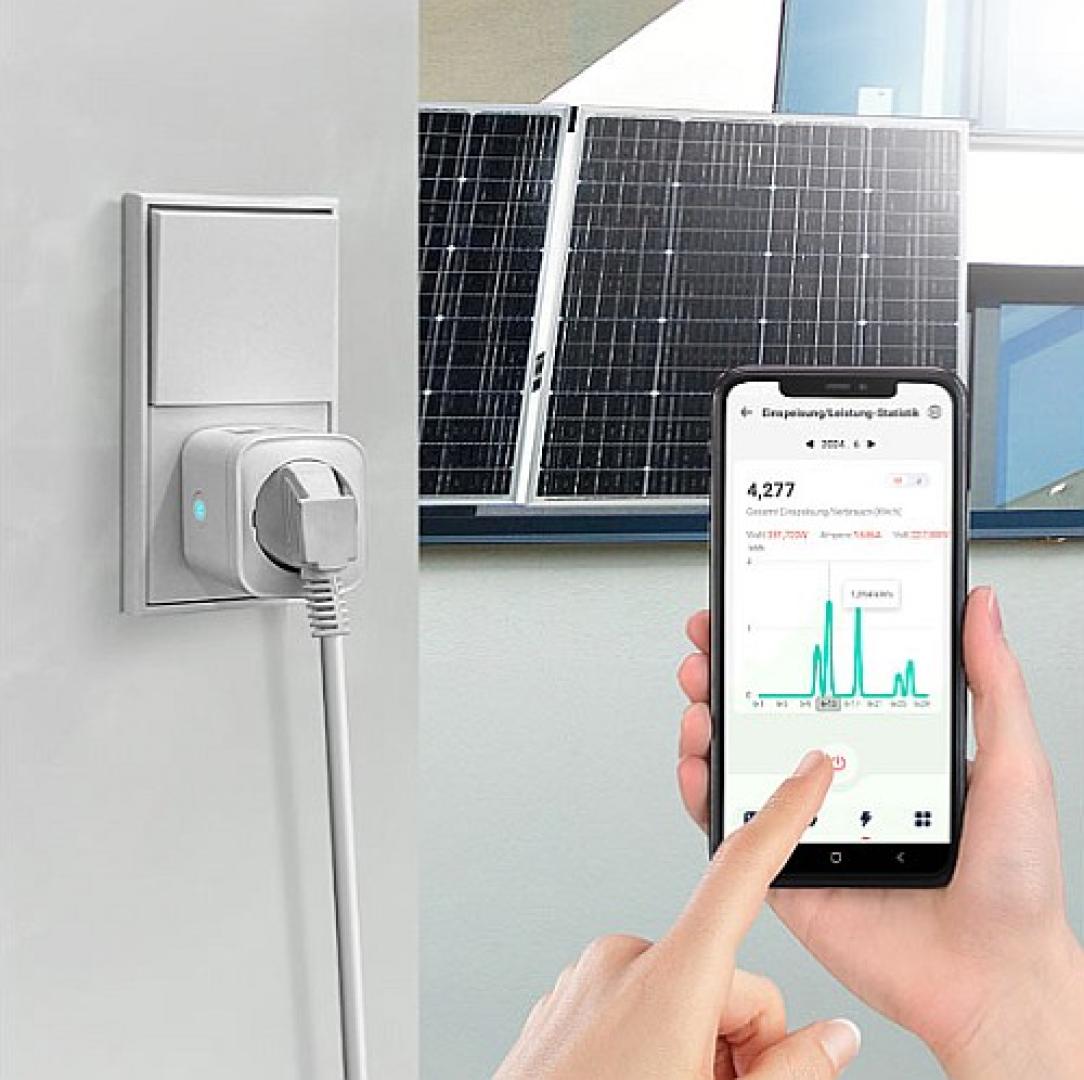 Smart Home Energie des Akku-Speichers regeln: Smarter Energiemess-Stecker von Revolt - News, Bild 