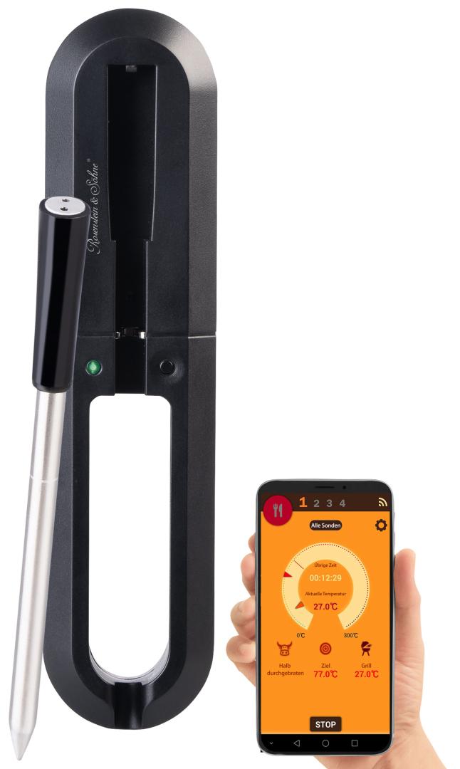 Smart Home Das Grillgut jederzeit auf dem Smartphone: Kabelloses Braten- und Fleischthermometer  - News, Bild 
