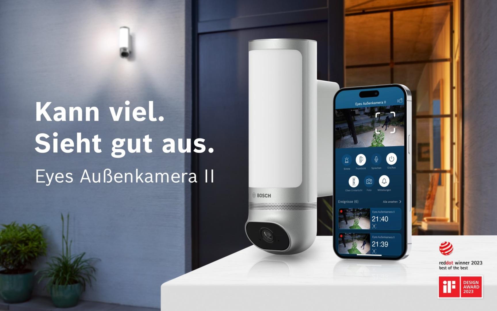 Smart Home Eyes Außenkamera II von Bosch ist da - Per App als Gegensprechanlage nutzen - News, Bild 